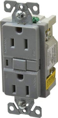 Cooper Wiring Devices - 1 Phase, 5-15R NEMA, 125 VAC, 15 Amp, Self Grounding, GFCI Receptacle - 2 Pole, Back and Side Wiring, Tamper Resistant, Specification Grade - Benchmark Tooling