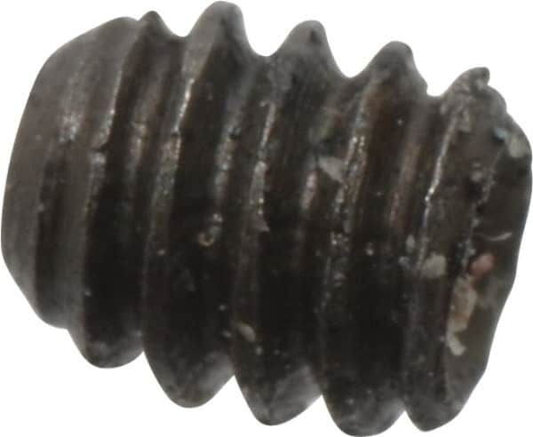 Made in USA - #2-56 UNC, 3/32" Length Under Head, Cup Point Set Screw - Grade 8 Alloy Steel, 0.035" Key - Benchmark Tooling