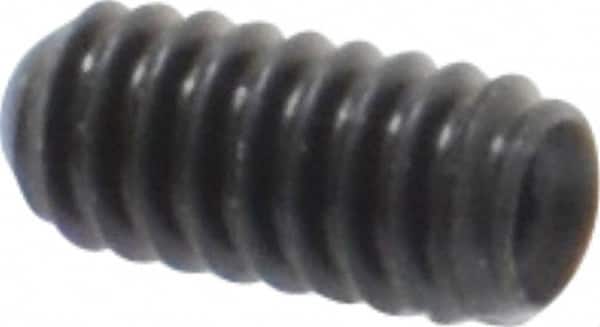 Made in USA - #2-56 UNC, 3/16" Length Under Head, Cup Point Set Screw - Grade 8 Alloy Steel, 0.035" Key - Benchmark Tooling