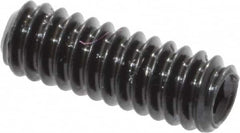 Made in USA - #2-56 UNC, 1/4" Length Under Head, Cup Point Set Screw - Grade 8 Alloy Steel, 0.035" Key - Benchmark Tooling