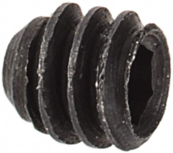 Made in USA - #3-48 UNC, 3/32" Length Under Head, Cup Point Set Screw - Grade 8 Alloy Steel, 0.05" Key - Benchmark Tooling