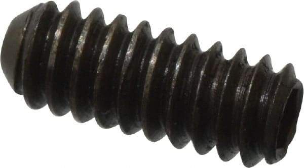 Made in USA - #3-48 UNC, 1/4" Length Under Head, Cup Point Set Screw - Grade 8 Alloy Steel, 0.05" Key - Benchmark Tooling