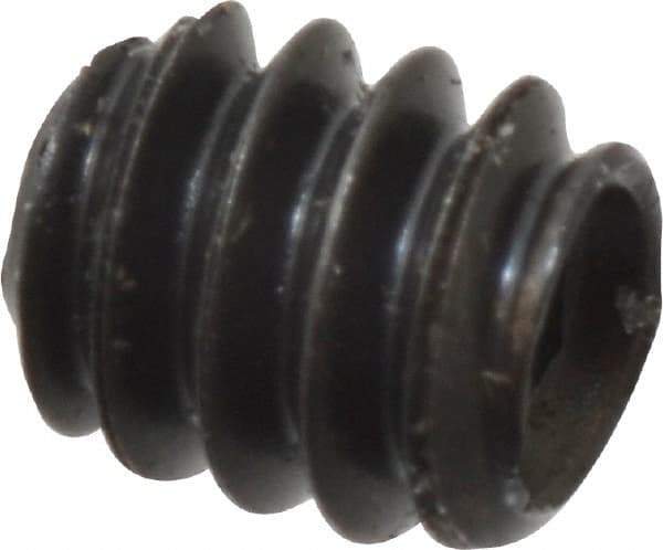 Made in USA - #4-40 UNC, 1/8" Length Under Head, Cup Point Set Screw - Grade 8 Alloy Steel, 0.05" Key - Benchmark Tooling