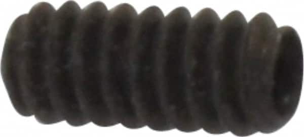 Made in USA - #4-40 UNC, 1/4" Length Under Head, Cup Point Set Screw - Grade 8 Alloy Steel, 0.05" Key - Benchmark Tooling