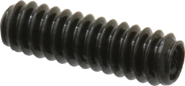 Made in USA - #4-40 UNC, 3/8" Length Under Head, Cup Point Set Screw - Grade 8 Alloy Steel, 0.05" Key - Benchmark Tooling