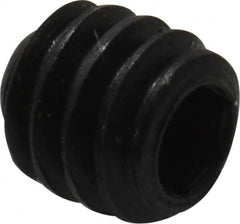 Made in USA - #5-40 UNC, 1/8" Length Under Head, Cup Point Set Screw - Grade 8 Alloy Steel, 1/16" Key - Benchmark Tooling