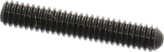 Made in USA - #5-40 UNC, 3/4" Length Under Head, Cup Point Set Screw - Grade 8 Alloy Steel, 1/16" Key - Benchmark Tooling