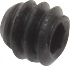 Made in USA - #6-32 UNC, 1/8" Length Under Head, Cup Point Set Screw - Grade 8 Alloy Steel, 1/16" Key - Benchmark Tooling