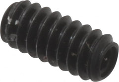 Made in USA - #6-32 UNC, 5/16" Length Under Head, Cup Point Set Screw - Grade 8 Alloy Steel, 1/16" Key - Benchmark Tooling