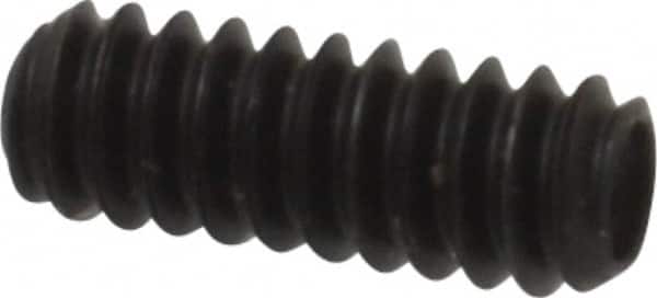 Made in USA - #6-32 UNC, 3/8" Length Under Head, Cup Point Set Screw - Grade 8 Alloy Steel, 1/16" Key - Benchmark Tooling