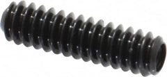 Made in USA - #6-32 UNC, 1/2" Length Under Head, Cup Point Set Screw - Grade 8 Alloy Steel, 1/16" Key - Benchmark Tooling
