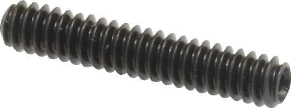 Made in USA - #6-32 UNC, 3/4" Length Under Head, Cup Point Set Screw - Grade 8 Alloy Steel, 1/16" Key - Benchmark Tooling