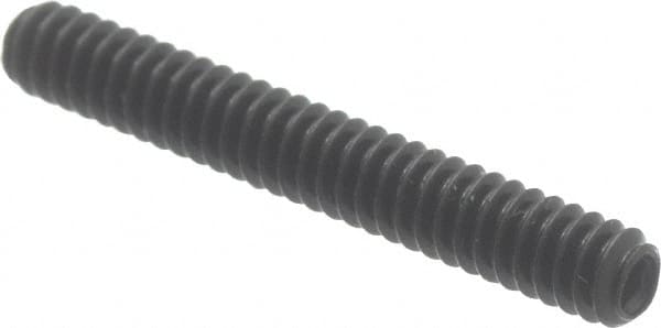 Made in USA - #6-32 UNC, 1" Length Under Head, Cup Point Set Screw - Grade 8 Alloy Steel, 1/16" Key - Benchmark Tooling