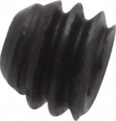 Made in USA - #8-32 UNC, 1/8" Length Under Head, Cup Point Set Screw - Grade 8 Alloy Steel, 5/64" Key - Benchmark Tooling