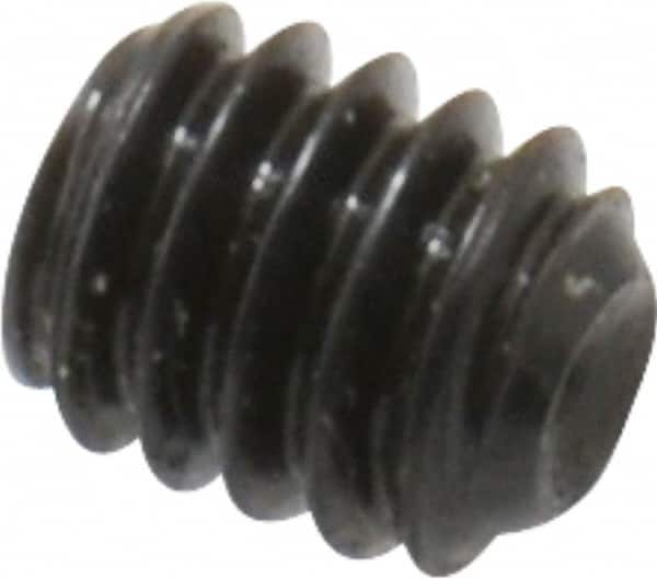 Made in USA - #8-32 UNC, 3/16" Length Under Head, Cup Point Set Screw - Grade 8 Alloy Steel, 5/64" Key - Benchmark Tooling
