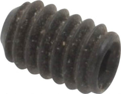 Made in USA - #8-32 UNC, 1/4" Length Under Head, Cup Point Set Screw - Grade 8 Alloy Steel, 5/64" Key - Benchmark Tooling