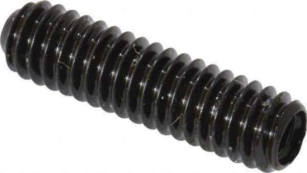Made in USA - #8-32 UNC, 5/8" Length Under Head, Cup Point Set Screw - Grade 8 Alloy Steel, 5/64" Key - Benchmark Tooling