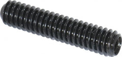 Made in USA - #8-32 UNC, 3/4" Length Under Head, Cup Point Set Screw - Grade 8 Alloy Steel, 5/64" Key - Benchmark Tooling