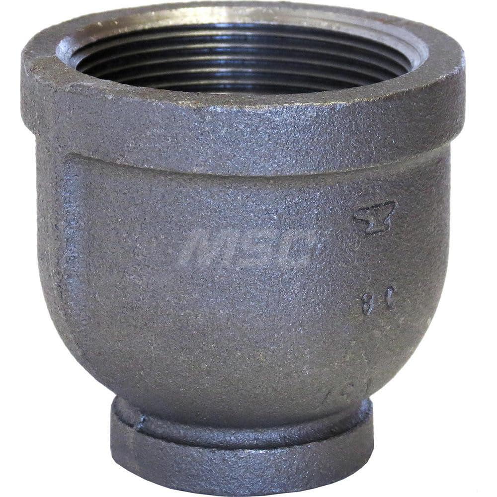 Black Reducing Coupling: 3 x 2″, 150 psi, Threaded Malleable Iron, Galvanized Finish, Class 150