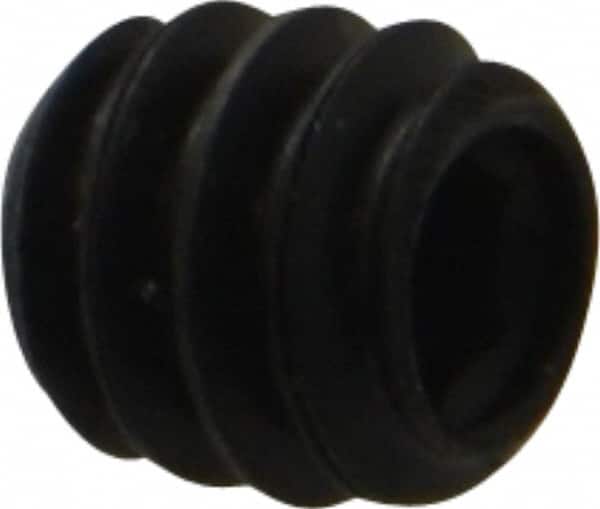 Made in USA - #10-24 UNC, 3/16" Length Under Head, Cup Point Set Screw - Grade 8 Alloy Steel, 3/32" Key - Benchmark Tooling