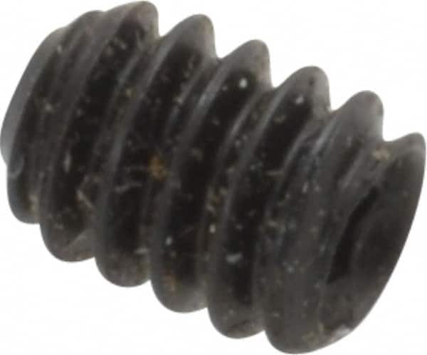 Made in USA - #10-24 UNC, 1/4" Length Under Head, Cup Point Set Screw - Grade 8 Alloy Steel, 3/32" Key - Benchmark Tooling