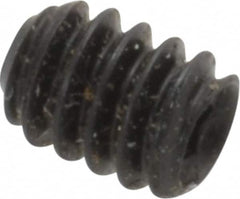 Made in USA - #10-24 UNC, 1/4" Length Under Head, Cup Point Set Screw - Grade 8 Alloy Steel, 3/32" Key - Benchmark Tooling