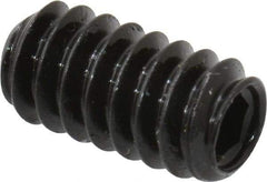 Made in USA - #10-24 UNC, 3/8" Length Under Head, Cup Point Set Screw - Grade 8 Alloy Steel, 3/32" Key - Benchmark Tooling