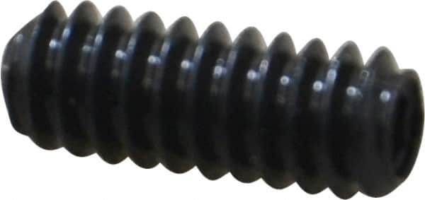 Made in USA - #10-24 UNC, 1/2" Length Under Head, Cup Point Set Screw - Grade 8 Alloy Steel, 3/32" Key - Benchmark Tooling