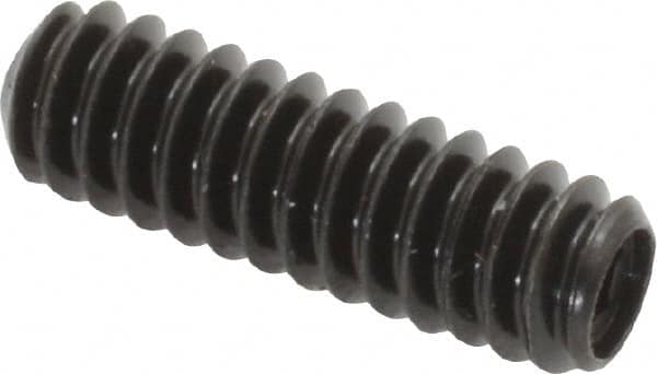 Made in USA - #10-24 UNC, 5/8" Length Under Head, Cup Point Set Screw - Grade 8 Alloy Steel, 3/32" Key - Benchmark Tooling