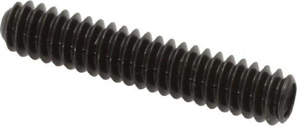 Made in USA - #10-24 UNC, 1" Length Under Head, Cup Point Set Screw - Grade 8 Alloy Steel, 3/32" Key - Benchmark Tooling