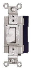 Cooper Wiring Devices - 3 Pole, 120 to 277 VAC, 15 Amp, Industrial Grade, Toggle, Wall and Dimmer Light Switch - 1.31 Inch Wide x 3.28 Inch High - Benchmark Tooling