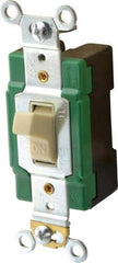 Cooper Wiring Devices - 1 Pole, 120 to 277 VAC, 30 Amp, Industrial Grade, Toggle, Wall and Dimmer Light Switch - Fluorescent - Benchmark Tooling