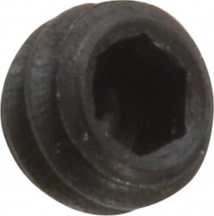 Made in USA - 1/4-20 UNC, 3/16" Length Under Head, Cup Point Set Screw - Grade 8 Alloy Steel, 1/8" Key - Benchmark Tooling