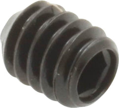 Made in USA - 1/4-20 UNC, 5/16" Length Under Head, Cup Point Set Screw - Grade 8 Alloy Steel, 1/8" Key - Benchmark Tooling