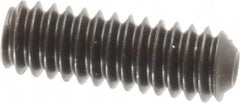 Made in USA - 1/4-20 UNC, 3/4" Length Under Head, Cup Point Set Screw - Grade 8 Alloy Steel, 1/8" Key - Benchmark Tooling