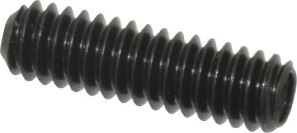 Made in USA - 1/4-20 UNC, 7/8" Length Under Head, Cup Point Set Screw - Grade 8 Alloy Steel, 1/8" Key - Benchmark Tooling