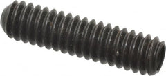 Made in USA - 1/4-20 UNC, 1" Length Under Head, Cup Point Set Screw - Grade 8 Alloy Steel, 1/8" Key - Benchmark Tooling