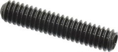 Made in USA - 1/4-20 UNC, 1-1/4" Length Under Head, Cup Point Set Screw - Grade 8 Alloy Steel, 1/8" Key - Benchmark Tooling