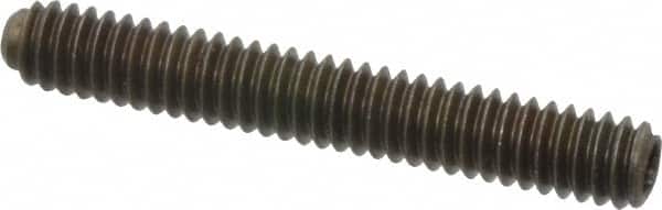 Made in USA - 1/4-20 UNC, 1-3/4" Length Under Head, Cup Point Set Screw - Grade 8 Alloy Steel, 1/8" Key - Benchmark Tooling