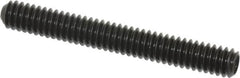 Made in USA - 1/4-20 UNC, 2" Length Under Head, Cup Point Set Screw - Grade 8 Alloy Steel, 1/8" Key - Benchmark Tooling