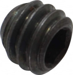 Made in USA - 5/16-18 UNC, 1/4" Length Under Head, Cup Point Set Screw - Grade 8 Alloy Steel, 5/32" Key - Benchmark Tooling