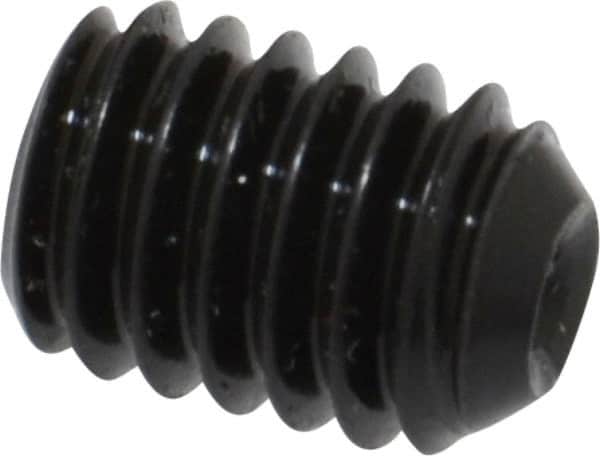 Made in USA - 5/16-18 UNC, 7/16" Length Under Head, Cup Point Set Screw - Grade 8 Alloy Steel, 5/32" Key - Benchmark Tooling