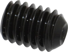 Made in USA - 5/16-18 UNC, 7/16" Length Under Head, Cup Point Set Screw - Grade 8 Alloy Steel, 5/32" Key - Benchmark Tooling