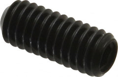Made in USA - 5/16-18 UNC, 3/4" Length Under Head, Cup Point Set Screw - Grade 8 Alloy Steel, 5/32" Key - Benchmark Tooling