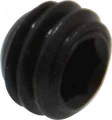 Made in USA - 3/8-16 UNC, 1/4" Length Under Head, Cup Point Set Screw - Grade 8 Alloy Steel, 3/16" Key - Benchmark Tooling