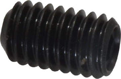 Made in USA - 3/8-16 UNC, 5/8" Length Under Head, Cup Point Set Screw - Grade 8 Alloy Steel, 3/16" Key - Benchmark Tooling