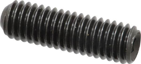 Made in USA - 3/8-16 UNC, 1-1/4" Length Under Head, Cup Point Set Screw - Grade 8 Alloy Steel, 3/16" Key - Benchmark Tooling