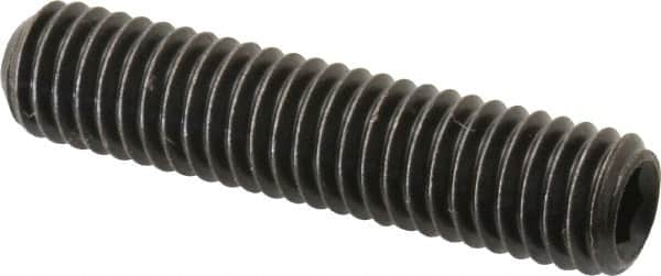 Made in USA - 3/8-16 UNC, 1-3/4" Length Under Head, Cup Point Set Screw - Grade 8 Alloy Steel, 3/16" Key - Benchmark Tooling