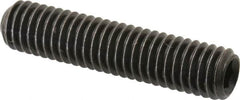 Made in USA - 3/8-16 UNC, 1-3/4" Length Under Head, Cup Point Set Screw - Grade 8 Alloy Steel, 3/16" Key - Benchmark Tooling