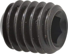 Made in USA - 7/16-14 UNC, 1/2" Length Under Head, Cup Point Set Screw - Grade 8 Alloy Steel, 7/32" Key - Benchmark Tooling